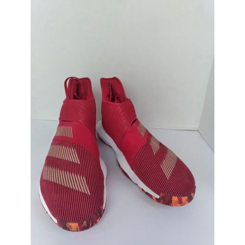 Adidas N3XT L3V3L Red‎ Laceless Basketball Shoes High Top Sneakers G54428 Mens